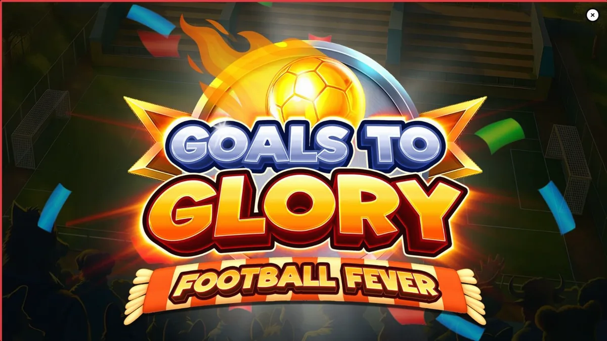 Personagens animais jogando futebol em um estádio animado no slot Goals to Glory Football Fever